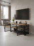 Hanah Home Soporte para TV Zent Pino Atlántico y Negro